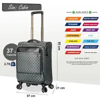 Infinity Leather Grijze lichtgewicht bagagereiskoffer