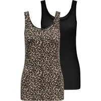 ONLY Top 'ONLLive Love' crème / brokaat / zwart