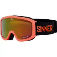 Sinner Skibril Junior Duck Mountain Matte Orange Neon Double Full Orange Mirror