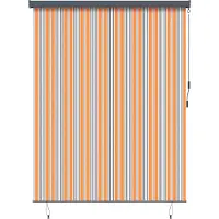 vidaXL Rolgordijn Geel en Blauw 200 x 250 cm Stof en Aluminium