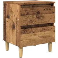 vidaXL Bedkast Oud Hout 40 x 35 x 50 cm Bewerkt hout