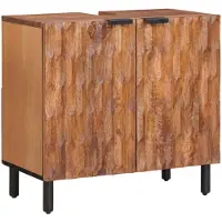 vidaXL Wastafel kabinet voor de badkamer Bruin 62 x 33 x 58 cm
