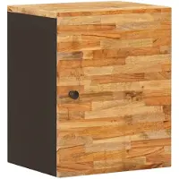 vidaXL Hangende Badkamerkast met opslag Naturel 38 x 33 x 48 cm