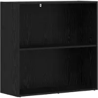 vidaXL Boekenplank 80 x 30 x 76,5 cm Bewerkt hout Zwart Eiken
