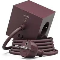 Avolt x Bauhaus-Archiv Square 1 stekkerdoos USB-C Mulberry Red