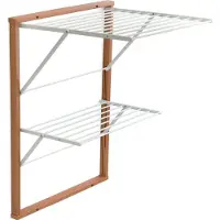 Arredamenti Italia 648 KEVIN - Houten Handdoekrek - Inklapbaar Wanddroogrek - 11 m Drooglengte - kleur: hout - ARIT - Il cuore del legno