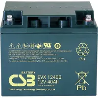 CSB EVX 12400 Loodaccu 12 V 40 Ah Loodvlies (AGM) (b x h x d) 197 x 170 x 165 mm M5-schroefaansluiting Cyclusbestendig, Onderhoudsvrij, Geringe