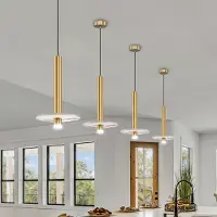 VIOKEF Hanglamp Leandros, messing / goud, Woon-/ Eetkamer, metaal