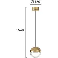 VIOKEF Hanglamp Zirea, Woon-/ Eetkamer, metaal, Modern