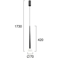 VIOKEF Hanglamp Rina, zwart, Woon-/ Eetkamer, metaal, Modern