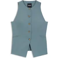 BOSS Slim-fit gilet van scheerwol