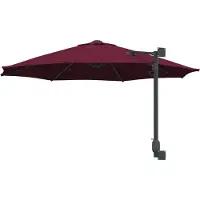 vidaXL Tuinparasol Bordeaux Rood 248 x 248 x 148 cm Polyester en Staal