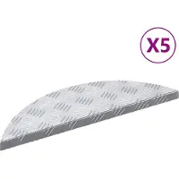 vidaXL Trap Tread 5 pcs Zilver 60 x 18 x 2,5 cm Aluminium