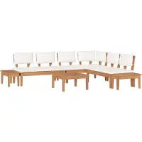vidaXL Tuinbank Set 4 st Bruin en Crème