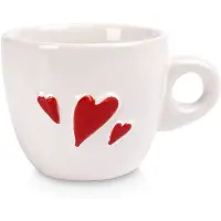 Orion Keramische espressobeker "HERZ", 80 ml, vaatwasmachinebestendig