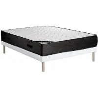 Vente-unique Set 160 x 200 cm gewatteerde bedbodem + matras met pocketveren en 7 zones met vormgeheugen - MERISI van YSMÉE