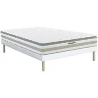 Vente-unique Set bedbodem + matras met pocketveren en geïntegreerd dekmatras CANTERBURY van YSMEE - 140 x 190 cm