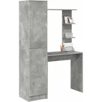 vidaXL Bureau 2 pcs Beton Grijs