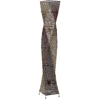 LINDBY Vloerlamp Kassia, hout licht, Woon-/ Eetkamer, Bamboe, vloerlamp hout