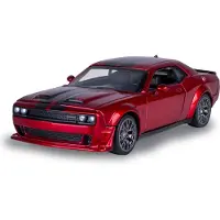 Jamara Dodge Challenger SRT Jailbreak, metalen model, schaal 1:36, rood, 2-in-1