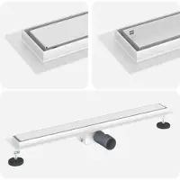 vidaXL 2 in 1 Doucheafvoer Zilver 80 cm Roestvrij staal 304