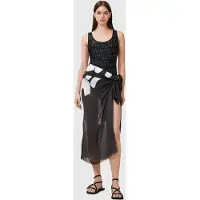 AllSaints Orlando Sarong Black/white Maat: OS | Sjaals Outlet | Dames | Zwart