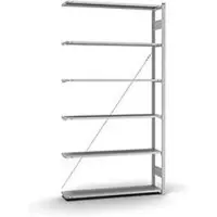 Hofe Insteekstelling Orion Plus - aanbouwsectie- L 1300 x D 300 x H 2500 mm - 6 legborden - draagvermogen per legbord 90 kg - verzinkt
