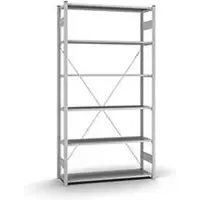 Hofe Insteekstelling Orion Plus - basissectie - L 1300 x D 400 x H 2500 mm - 6 legborden - draagvermogen per legbord 95 kg - verzinkt