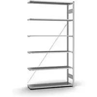 Hofe Insteekstelling Orion Plus - aanbouwsectie- L 1300 x D 400 x H 2500 mm - 6 legborden - draagvermogen per legbord 95 kg - verzinkt