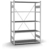 Hofe Insteekstelling Orion Plus - basissectie - L 1300 x D 600 x H 2000 mm - 5 legborden - draagvermogen per legbord 110 kg - verzinkt