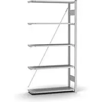 Hofe Insteekstelling Orion Plus - aanbouwsectie- L 1000 x D 300 x H 2000 mm - 5 legborden - draagvermogen per legbord 125 kg - verzinkt