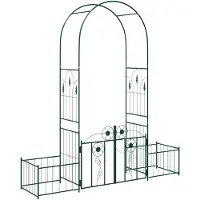 vidaXL Tuinboog Groen 203 x 50 x 218 cm Staal