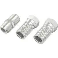 Hama SAT-adapter-set, 2x F-connectors en adapter F-koppeling/F-koppeling