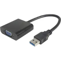 Microconnect Externe video-adapter - MICRO CONNECT - USB 3.0 - VGA - Resolutie 1920x1080 - Zwart