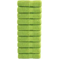 vidaXL Gastendoekjes SOLUND 10 st 600 g/m² 30x50 cm appelgroen