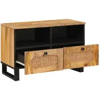 vidaXL TV Kast met lade Bruin 70 x 33 x 46 cm Massief Mango Hout