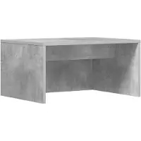 vidaXL Aan de muur bevestigd bureau Beton Grijs Bewerkt hout