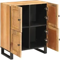 vidaXL Dressoir Bruin 60 x 33 x 75 cm Massief Mango Hout