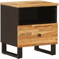 vidaXL Bedkast 2 st Bruin 40 x 33 x 46 cm Massief Mango Hout