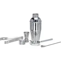 Excellent houseware Cocktailshaker set 5-delig roestvrij staal