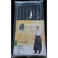 Vitello Franse sloof, krijtstreep zwart/wit 100cm lang