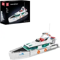 Mould King 10218, de witte jachtboot