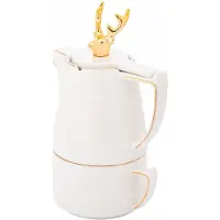 Altom Design Porseleinen Theeset Goud Hert - Tea for One