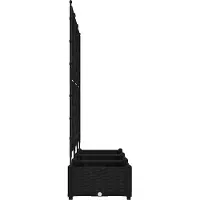 vidaXL Plantenbak 3 st Zwart 120 x 40 x 125,5 cm PP