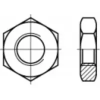 Toolcraft 106951 Zeskantmoeren M10 DIN 439 Staal Galvanisch verzinkt 100 stuk(s)