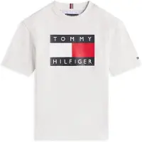 Tommy Hilfiger Shirt 'HERITAGE' lichtgrijs / rood / zwart / wit