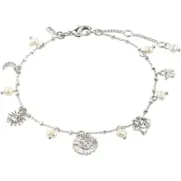 Pilgrim Armband 'Mylan' zilver / transparant / parelwit