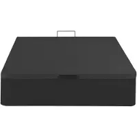 Vente-unique Bedbodem met opbergruimte HESTIA van DREAMEA PLAY - Mat zwart - 160 x 200 cm