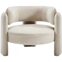 Vente-unique Beige stoffen fauteuil ZORIMO