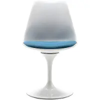 Vente-unique Stoel - Polypropyleen en metaal - Blauw en wit - XAFY